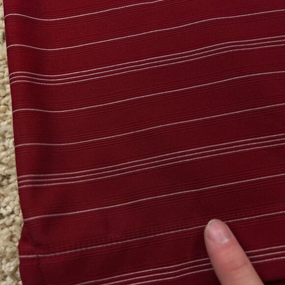 Nike Golf Fitdry Mens Polo Large Red White Striped Short Sleeve Shirt Polyester - Picture 9 of 11